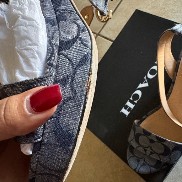 Coach Women's Black and Gray Heels - Picture 3 of 4